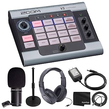 Amazon.com: Zoom V3 Vocal Effects Processor + Zoom ZDM-1